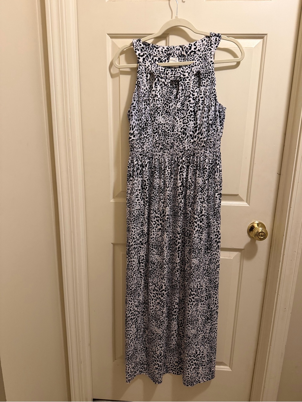 Soma Black and White Leopard-Print Maxi Dress
